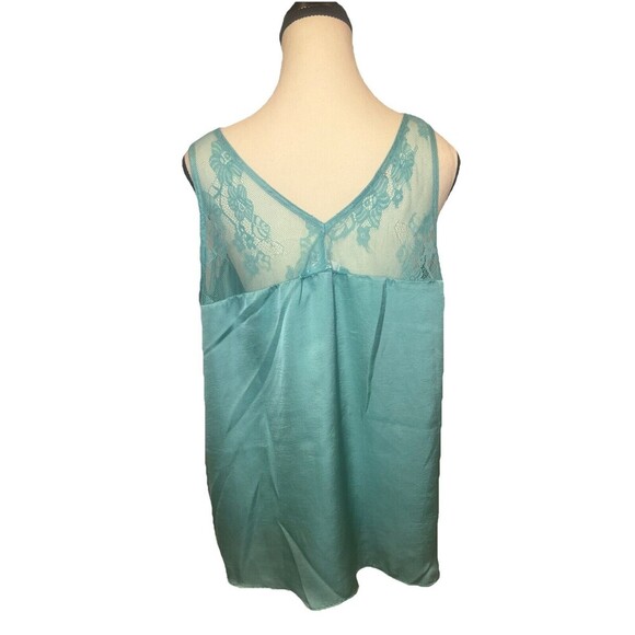 Maurices Aurora GREEN Lace Trim Silky Flowy Cami Tank Top Fairy Sz XL NEW - Picture 4 of 8